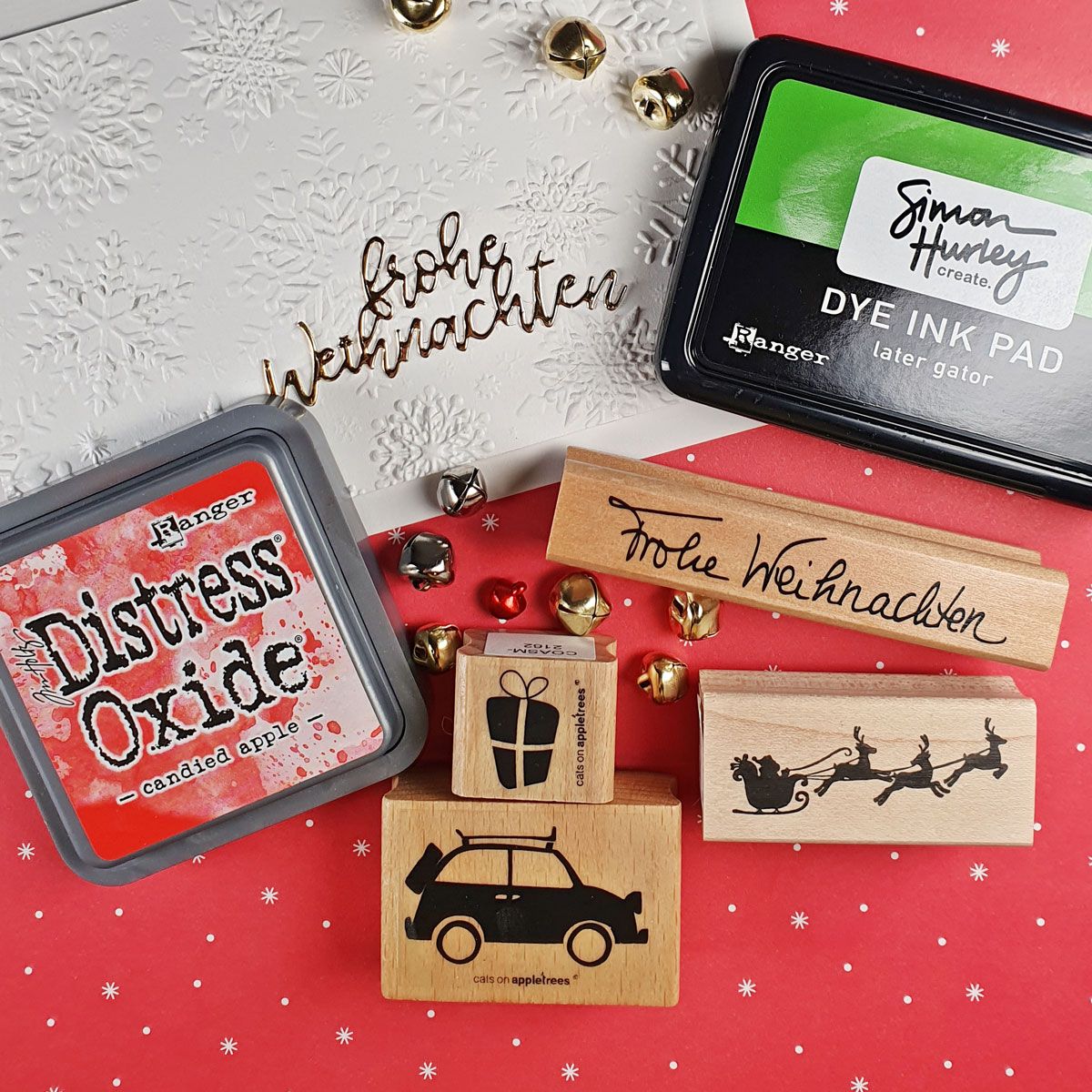 Card Deco Stanzschablone - Weihnachtsdorf Ecke Weihnachten Stadt Kirc